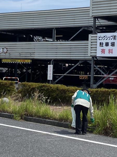 【米子】彫刻ロード川沿いおそうじ画像