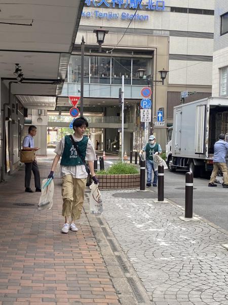 福岡天神　久々！あっちゃんが来てくれた朝そうじ＆天神クリーンデー画像