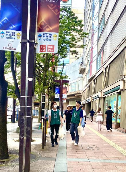 福岡天神　世界水泳が始まり、山笠が終わった☆土曜そうじ画像
