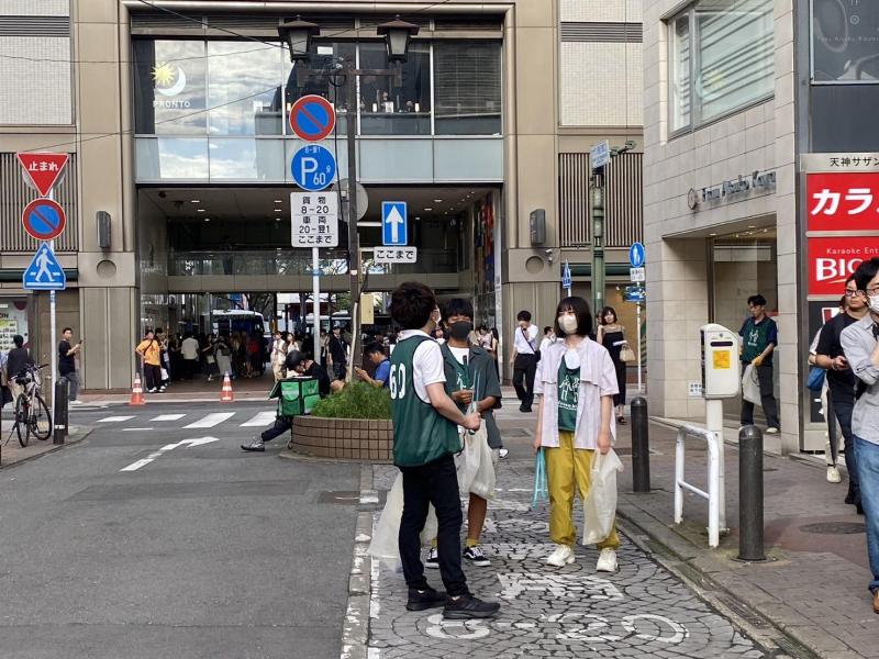 福岡天神　世界水泳が始まり、山笠が終わった☆土曜そうじ画像