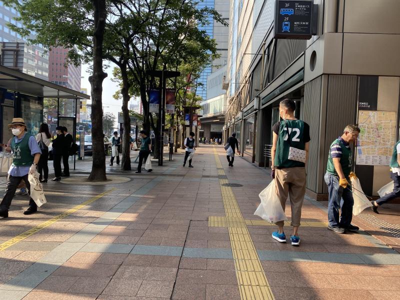 福岡天神　団体さんの参加があったよ⭐︎朝そうじ画像