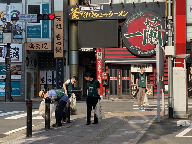 福岡天神　団体さんの参加があったよ⭐︎朝そうじ画像