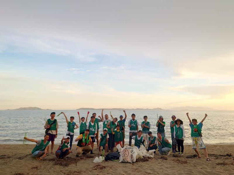 海のイブニングおそうじ画像