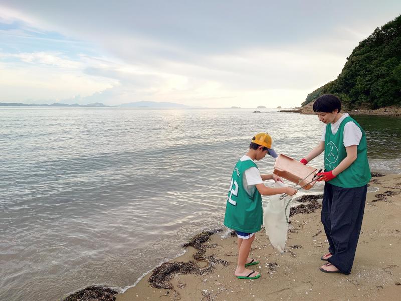 海のイブニングおそうじ画像