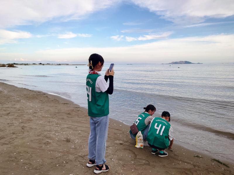 海のイブニングおそうじ画像