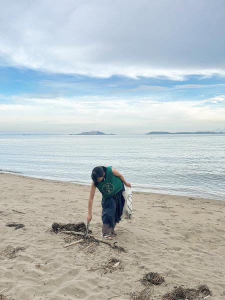 海のイブニングおそうじ画像