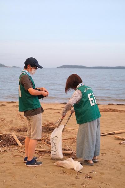 海のイブニングおそうじ画像