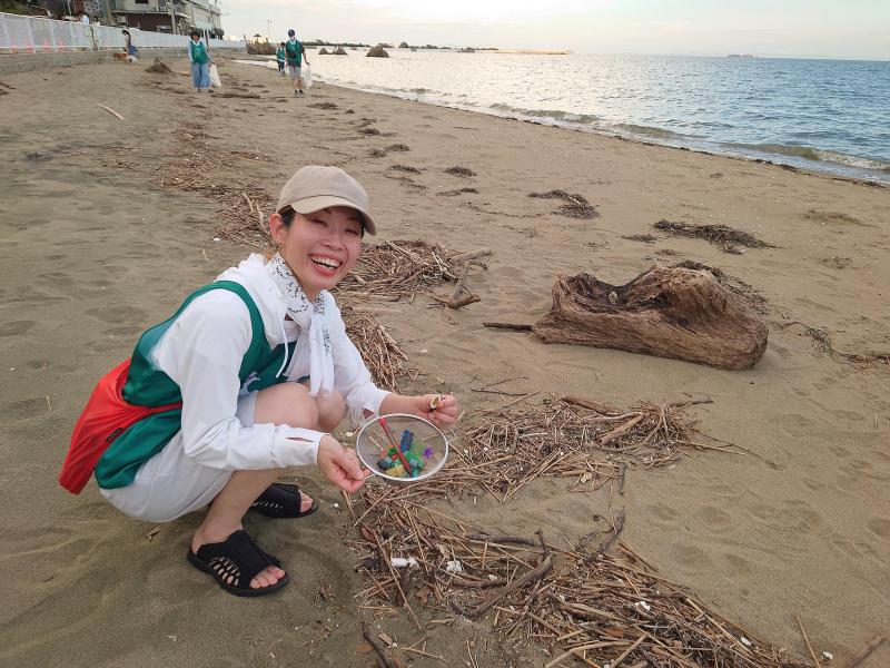 海のイブニングおそうじ画像