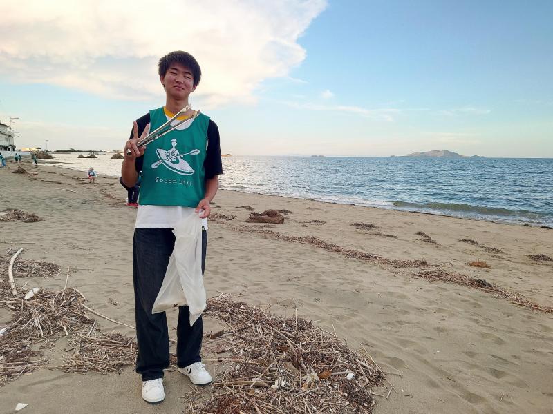 海のイブニングおそうじ画像