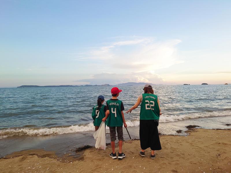 海のイブニングおそうじ画像