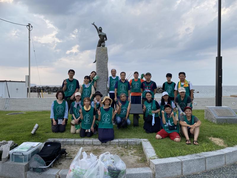 皆生海水浴場おそうじ画像