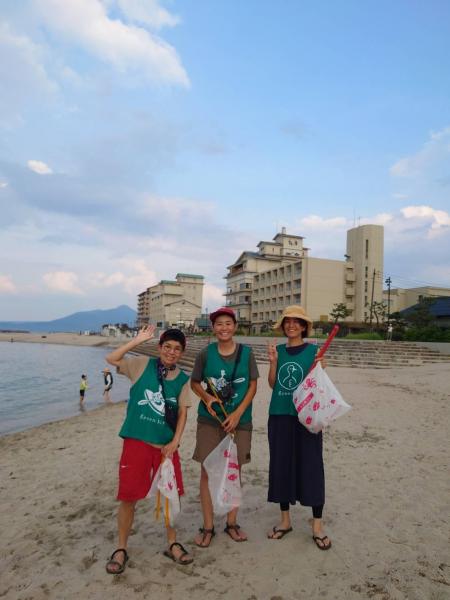 皆生海水浴場おそうじ画像