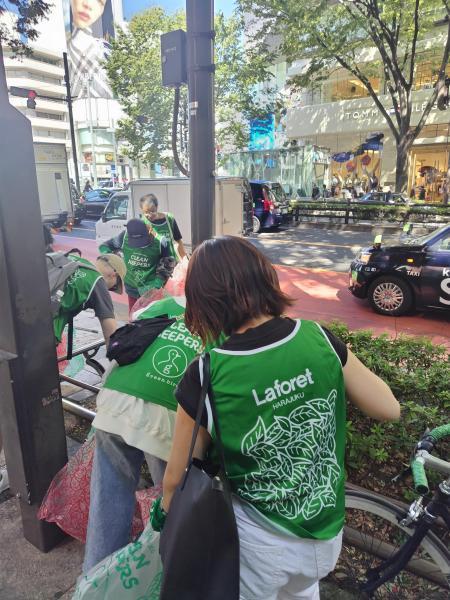 ラフォーレクリーンキーパーズｘグリーンバード原宿そうじ画像