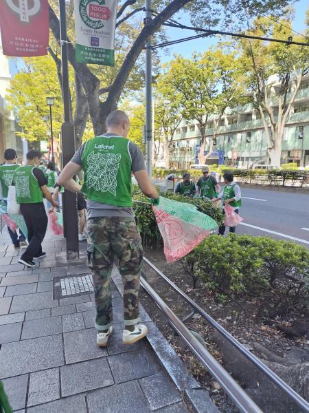 ラフォーレクリーンキーパーズｘグリーンバード原宿そうじ画像