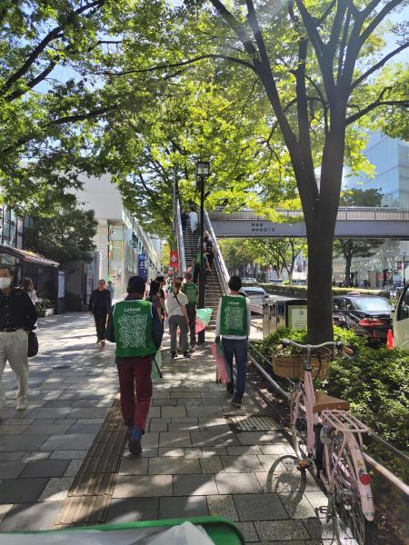 ラフォーレクリーンキーパーズｘグリーンバード原宿そうじ画像