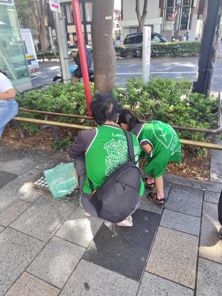 ラフォーレクリーンキーパーズｘグリーンバード原宿そうじ画像