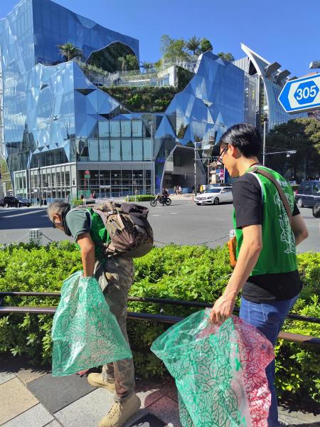 ラフォーレクリーンキーパーズｘグリーンバード原宿そうじ画像