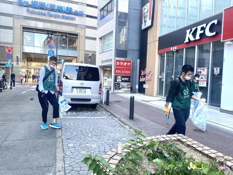 福岡天神　20周年ありがとう。これからもよろしく。朝そうじ＆天神クリーンデー画像