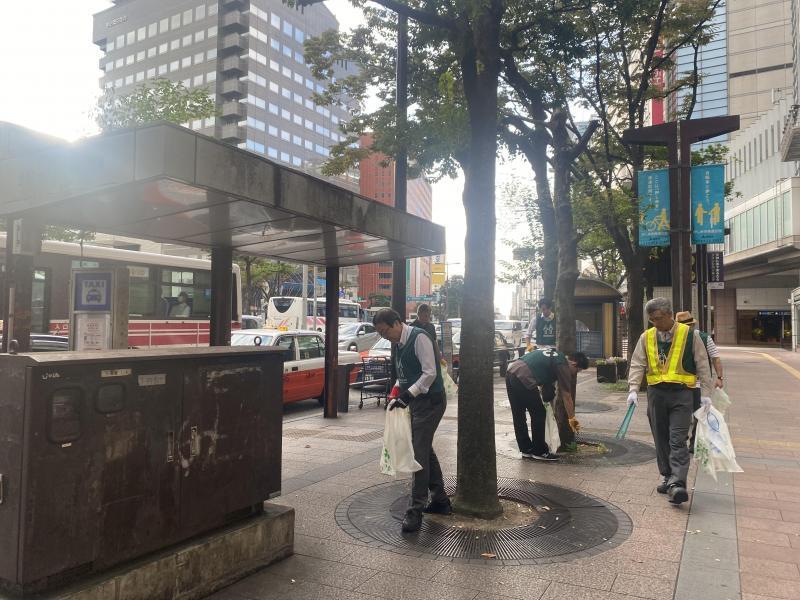 福岡天神　3週間ぶりの朝そうじ画像