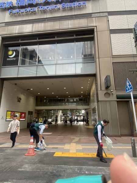 福岡天神　3週間ぶりの朝そうじ画像