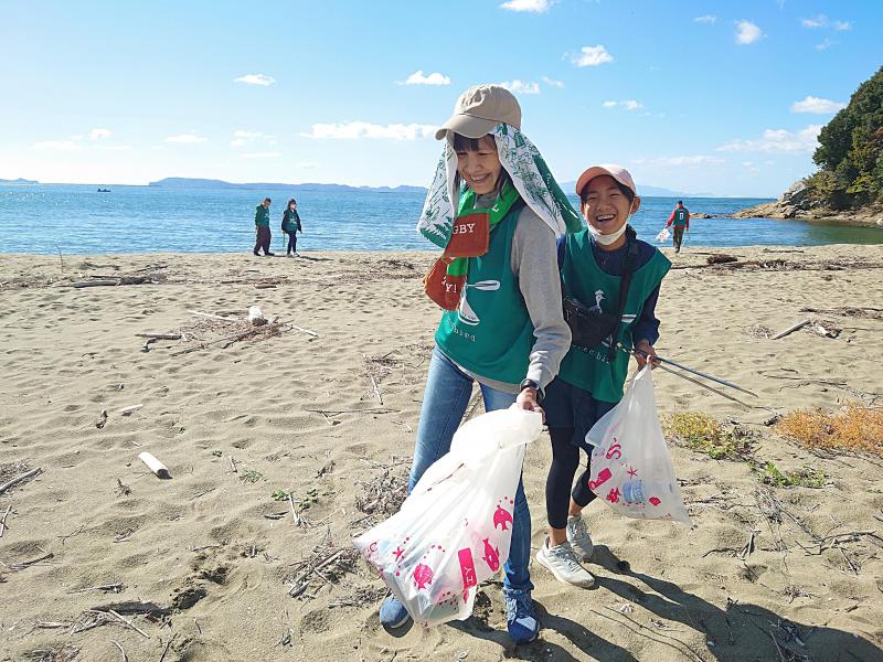 海のモーニングおそうじ画像