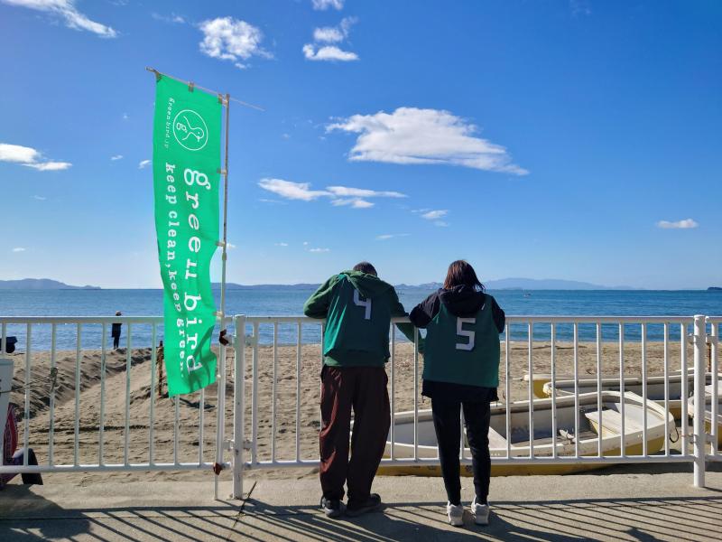 海のモーニングおそうじ画像