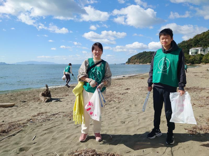 海のモーニングおそうじ画像