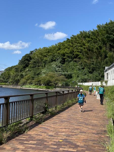 彫刻ロード川沿いおそうじ画像