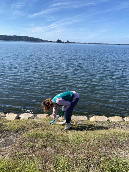 東郷湖、湖畔公園おそうじ画像