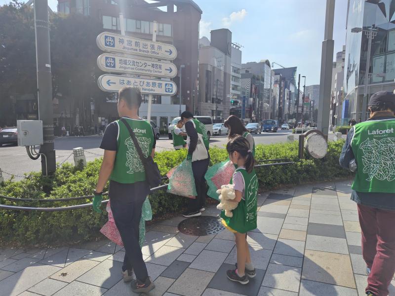 ラフォーレクリーンキーパーズｘグリーンバード原宿そうじ画像