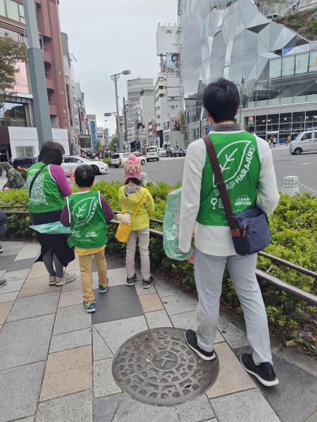 ラフォーレクリーンキーパーズｘグリーンバード原宿そうじ画像