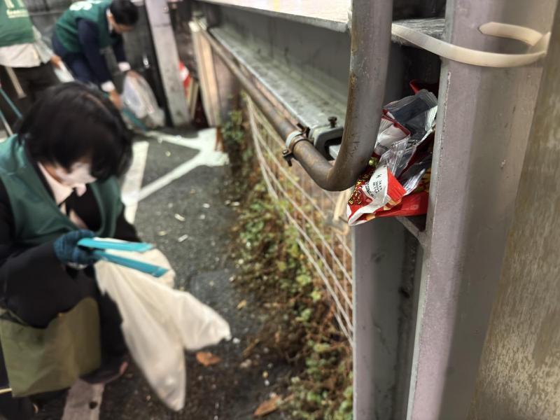 ゴミが多かった！夜そうじ画像