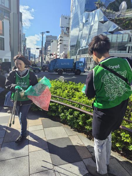 ラフォーレクリーンキーパーズｘグリーンバード原宿そうじ画像