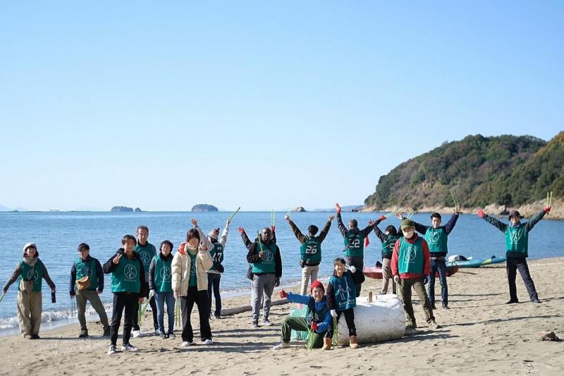 海のモーニングおそうじ画像