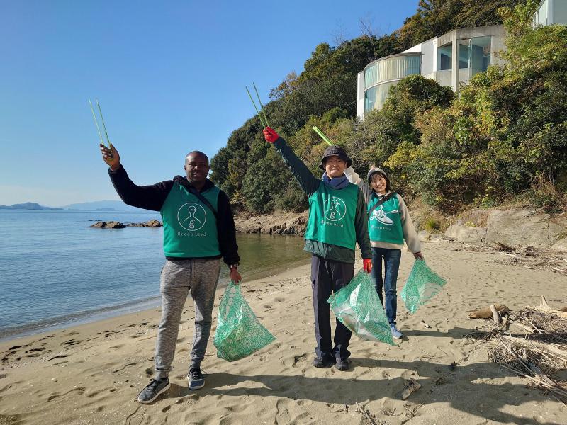 海のモーニングおそうじ画像