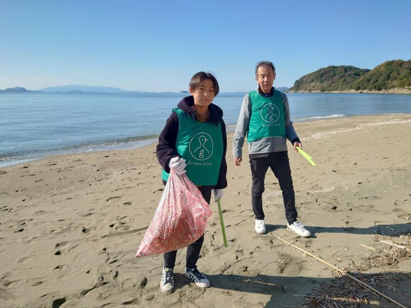 海のモーニングおそうじ画像