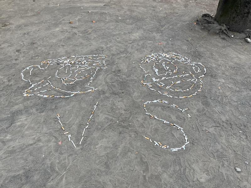 のぼりと掃除！画像