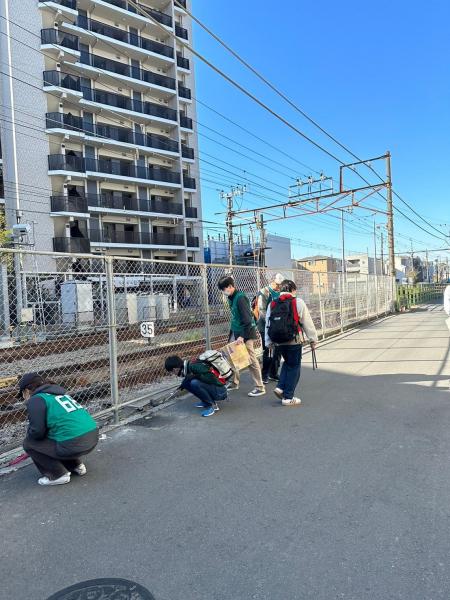 のぼりと掃除画像