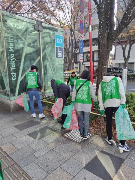 ラフォーレクリーンキーパーズｘグリーンバード原宿そうじ画像