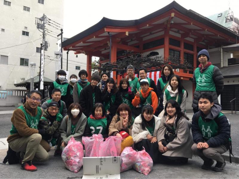 1月の神楽坂お掃除画像