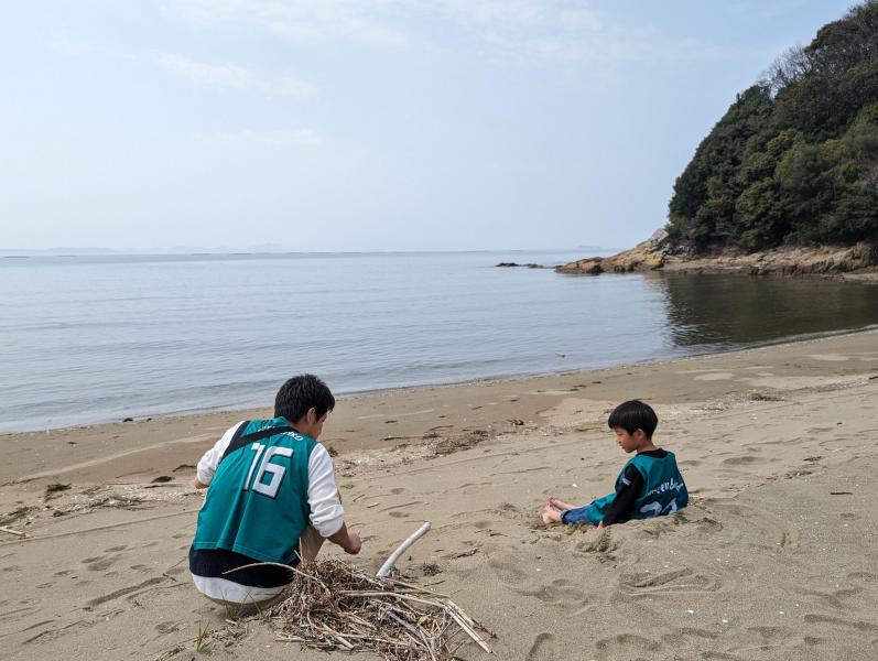 海のモーニングおそうじ画像