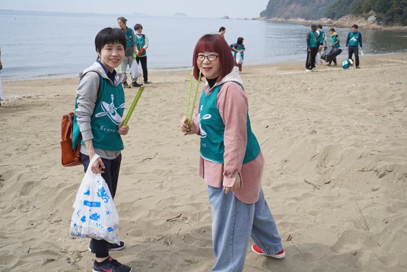 海のモーニングおそうじ画像