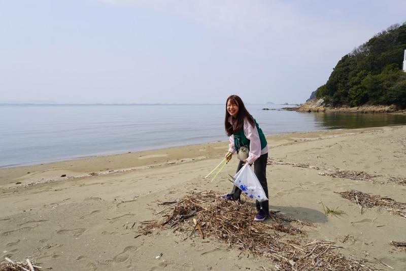 海のモーニングおそうじ画像