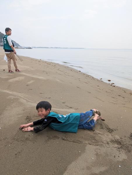 海のモーニングおそうじ画像