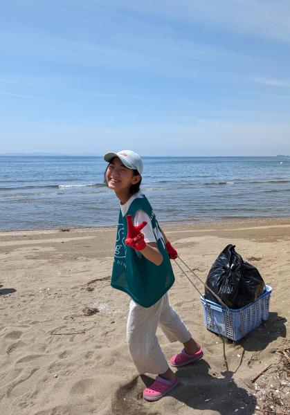 海のモーニングおそうじ画像