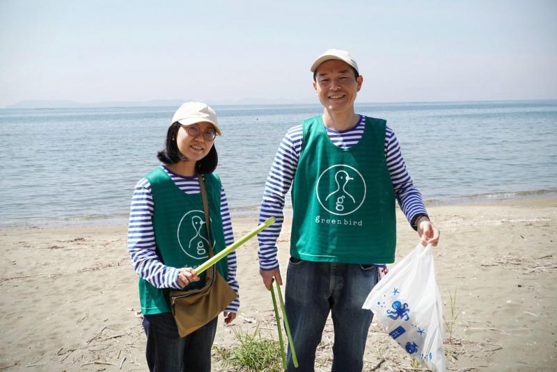 海のモーニングおそうじ画像