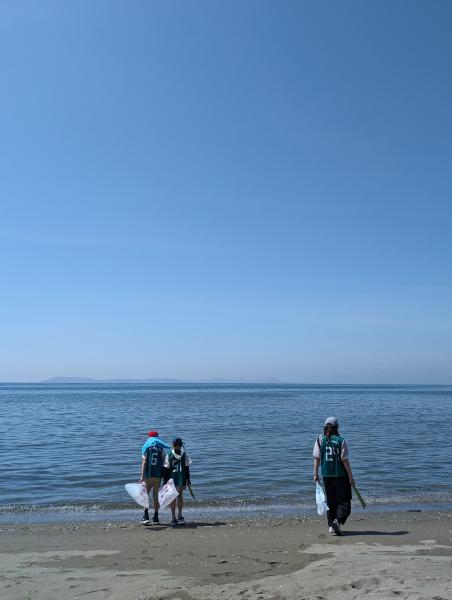 海のモーニングおそうじ画像