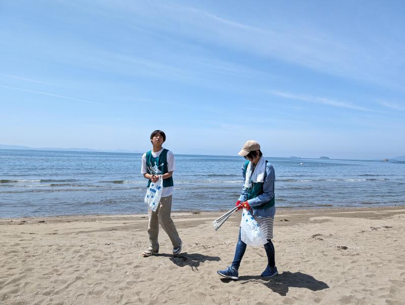 海のモーニングおそうじ画像