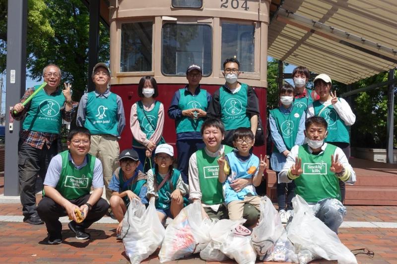 大牟田チーム大牟田駅前お掃除画像