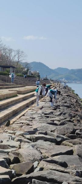 【米子】桜まつりゴミ拾い画像